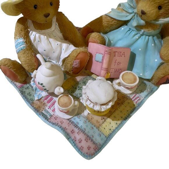 Cherished Teddies VTG 1992 Freda & Tina Our Friendship is a Perfect Blend 6x5x3 - Picture 3 of 9